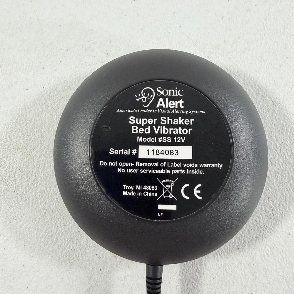 Sonic Alert Sonic Bomb Vibrating Alarm Clock with Bed Shaker TESTED WORKING